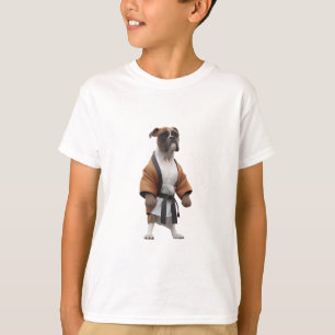 ボクサー遊ド空手、空手チャンピオンボクサー犬 Tシャツ