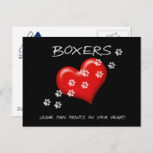 ボクサー離れズのポーププリントがハートポストカードに ポストカード (正面/裏面)