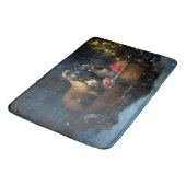 ボクサー雪そりクリスマスデコール バスマット (アングル)