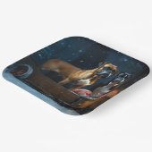 ボクサー雪そりクリスマスデコール ペーパープレート (傾斜あり)