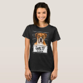 ボクサー顔写真 有罪の犬 Tシャツ (正面フル)