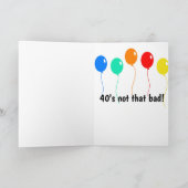 ボクサー40歳の誕生日 カード (内部)