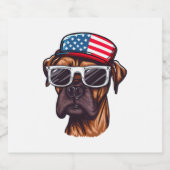 ボクサー7月4日パーティー スパークリングワインラベル (シングルラベル)