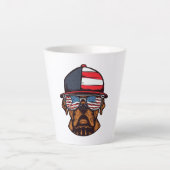 ボクサー7月4日 カフェラテマグ (正面)