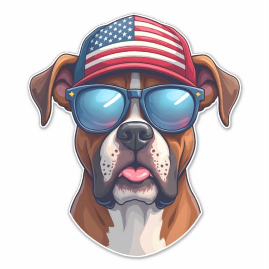 ボクサー7月4日 シール (正面)