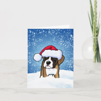ボクサー ウィンター クリスマスカード