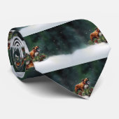 ボクサー・クリスマスの雪の冬 ネクタイ (ロール)