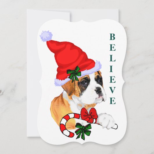ボクサー クリスマスを信じる シーズンカード (正面)