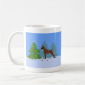 ボクサー・クリスマスフォレスト コーヒーマグカップ (左)