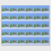 ボクサー・クリスマスフォレスト ラッピングペーパー (フラット)