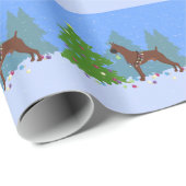 ボクサー・クリスマスフォレスト ラッピングペーパー (ロールコーナー)