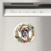 ボクサー クリスマスリース クリスマスの犬 マグネット (インサイチュ (食洗機))