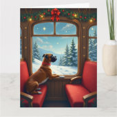 ボクサー クリスマス・イヴの列車の旅 絵画 カード (正面)