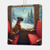 ボクサー クリスマス・イヴの列車の旅 絵画 セラミックオーナメント (左)