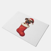 ボクサー クリスマス ストッキング ドアマット (アングル)