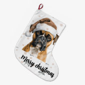 ボクサー クリスマス ラージクリスマスストッキング (正面 (吊り時))