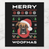 ボクサー・クリスマス ワインラベル (シングルラベル)