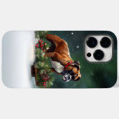 ボクサー クリスマス 雪 冬 Case-Mate iPhoneケース (裏面 (横))