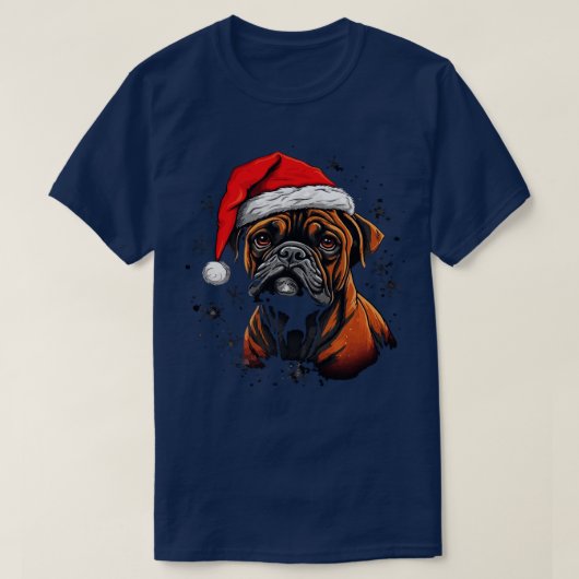 ボクサー・クリスマス Tシャツ (デザイン正面)