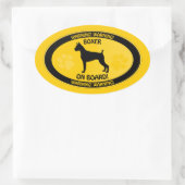 ボクサー・シン 楕円形シール (バッグ)