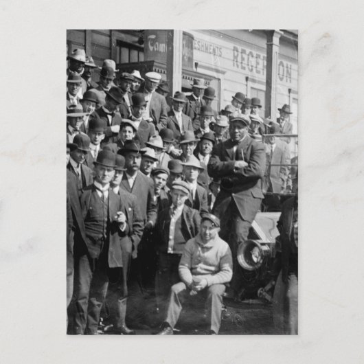 ボクサー・ジャック・ジョンソンとトレーナー、1900年代初頭 ポストカード (正面)