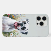 ボクサー・ドッグとワイルドフラワー iPhoneケース (裏面横)