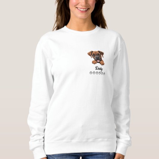 ボクサー・ドッグのオリジナルTシャツ スウェットシャツ (正面)
