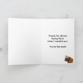 ボクサー・ドッグの父親の日 カード (内部)