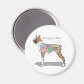 ボクサー・ドッグの贈り物の解剖学 マグネット (正面/裏面)