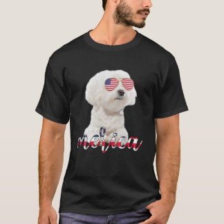 ボクサー・ドッグ・アメリカ合衆国国旗Merica 7月4日 Tシャツ