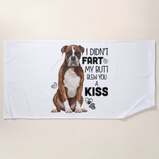 ボクサー・ドッグ・ギフト ビーチタオル