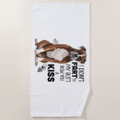 ボクサー・ドッグ・ギフト ビーチタオル (正面)