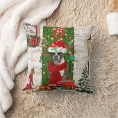 ボクサー・ドッグ・クリスマス クッション (ブランケット)