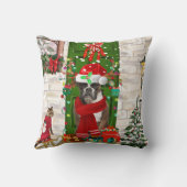 ボクサー・ドッグ・クリスマス クッション (裏面)
