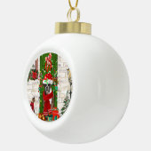 ボクサー・ドッグ・クリスマス セラミックボールオーナメント (右)