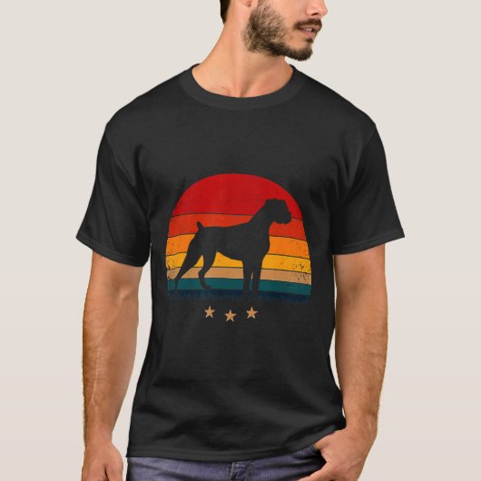 ボクサー・ドッグ・サンセット Tシャツ (正面)