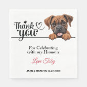 ボクサー・ドッグ スタンダードランチョンナプキン (正面)