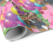 ボクサー·ドッグ·パーティー·ドッグ ラッピングペーパー (ロールコーナー)