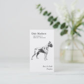 ボクサー・ドッグ・ビジネス 名刺 (スタンド正面)