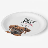 ボクサー・ドッグ ペーパープレート (アングル)