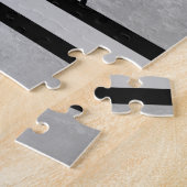 ボクサー·ドッグ·抽象芸術·ブラック·アンド·ホワイト·アート ジグソーパズル (側面)