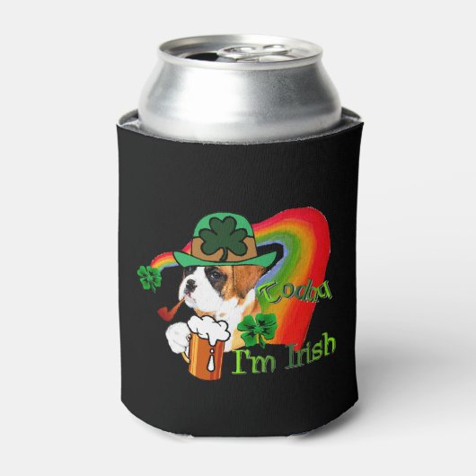 ボクサー・ドッグSt patricks day・ギフト 缶クーラー (缶正面)