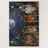 ボクサー・ハロウィン不気味 ジグソーパズル (縦)