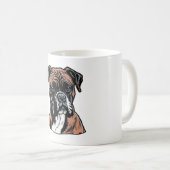 ボクサー・バディユーモアのあるー保護 コーヒーマグカップ (正面右)
