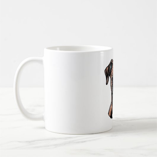 ボクサー・バディユーモアのあるー保護 コーヒーマグカップ (左)