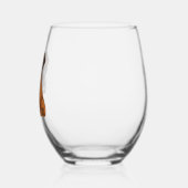 ボクサー・バーク・デザインパンチーなグラフィック・デザイン ステムなしワイングラス (左)