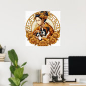 ボクサー・ママ&アップの美女 ポスター (ホームオフィス)