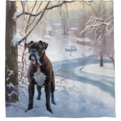 ボクサー レット・イット・スノー クリスマス シャワーカーテン (正面)