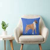 ボクサー·ワンピー·ドッグ·グラフィックブルーデザイナー枕 クッション (椅子)