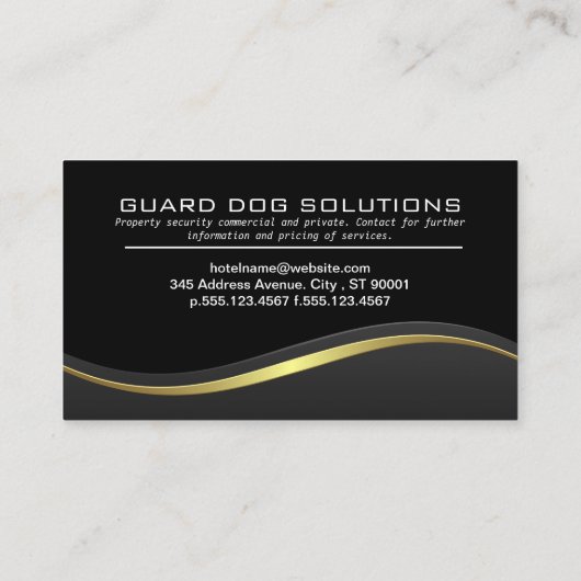 ボクサー | 動物訓練 | 黒黄波 名刺 (裏面)